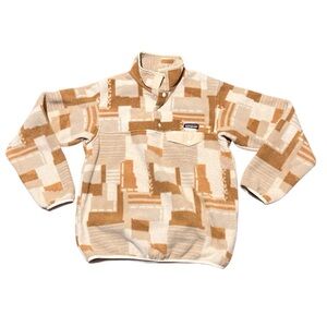 Patagonia Synchilla Snap-T Brown and Beige Women’s size small